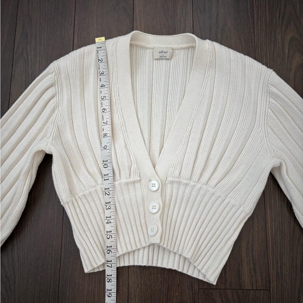 ARITZIA Wilfred Thais Cardigan Oyster White SMALL - Picture 13 of 14
